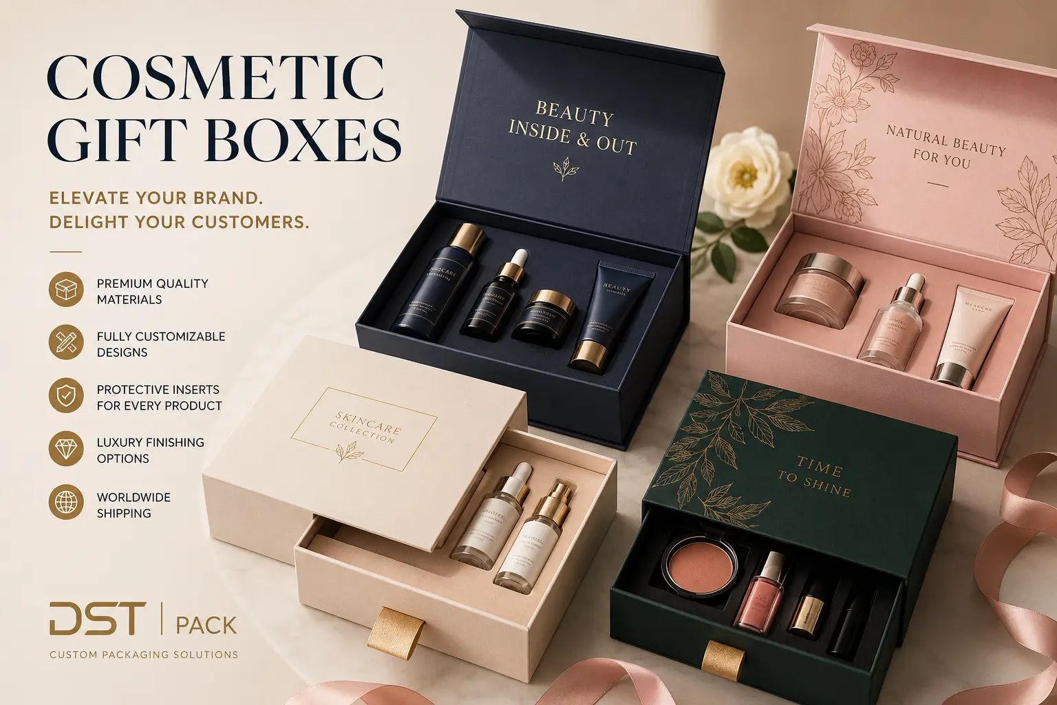 Individuelle kosmetische Geschenkboxen