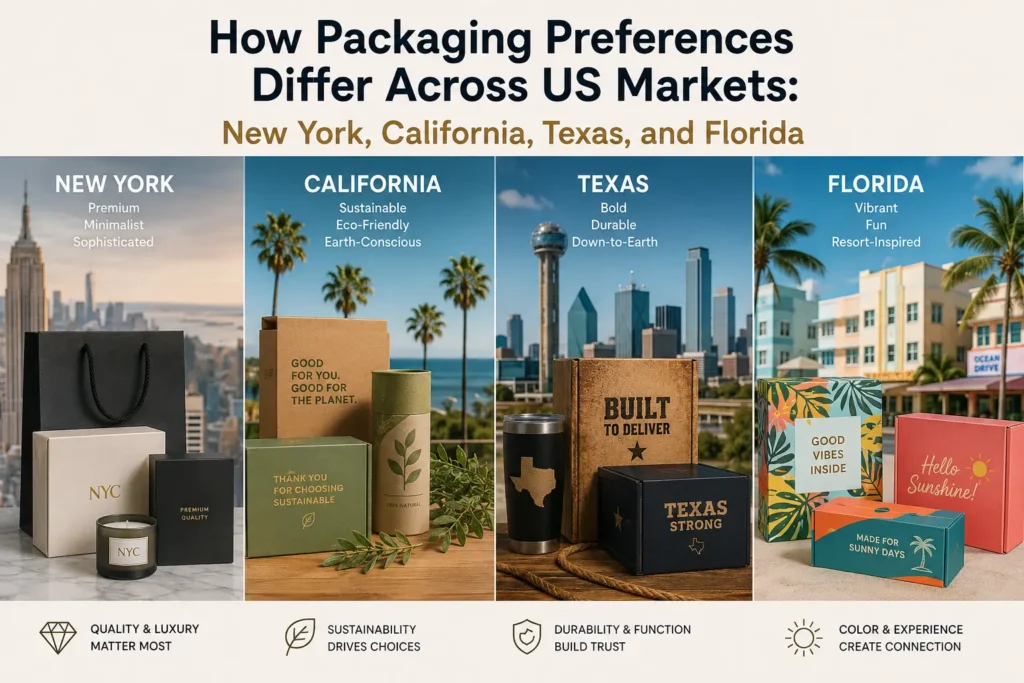 How Packaging Preferences Differ Across US Markets: New York, California, Texas, and Florida
